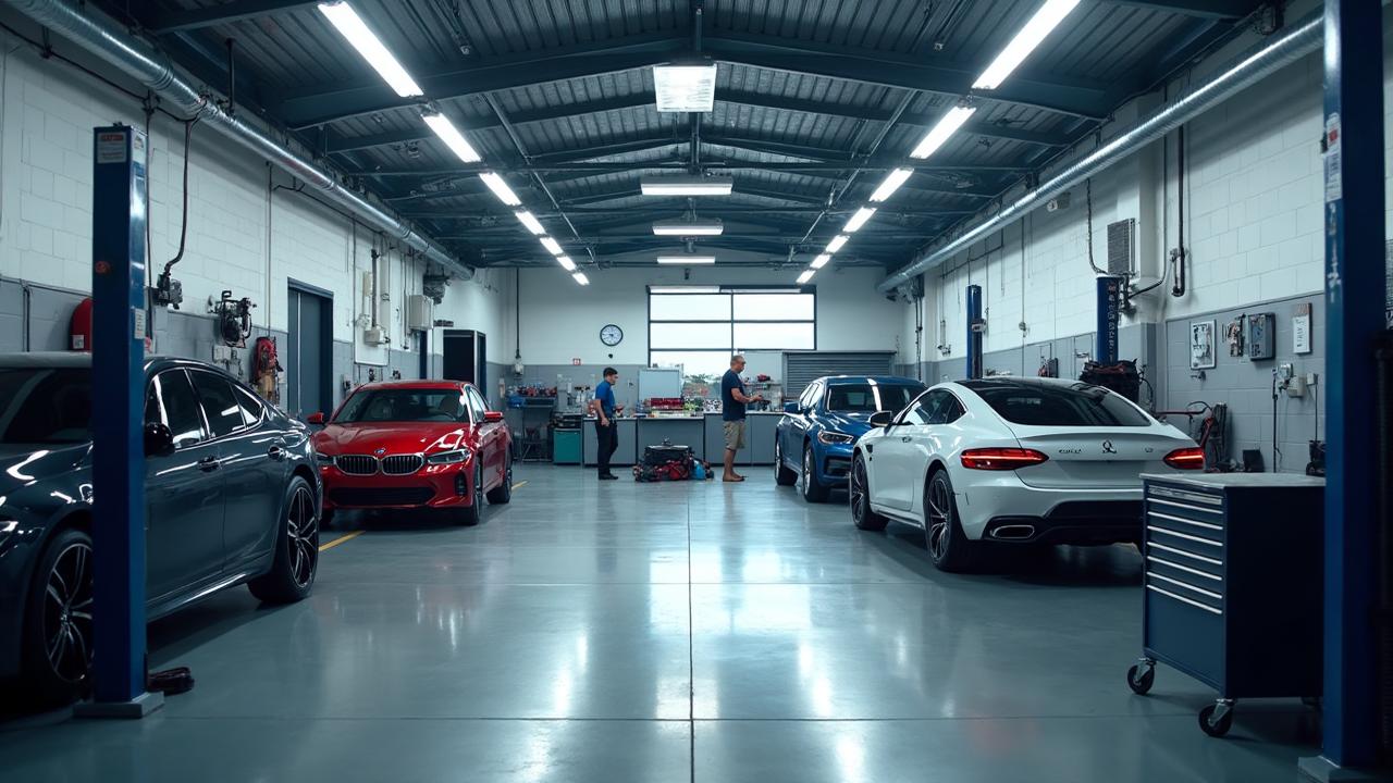 Ambiente de oficina com equipamentos e boxes